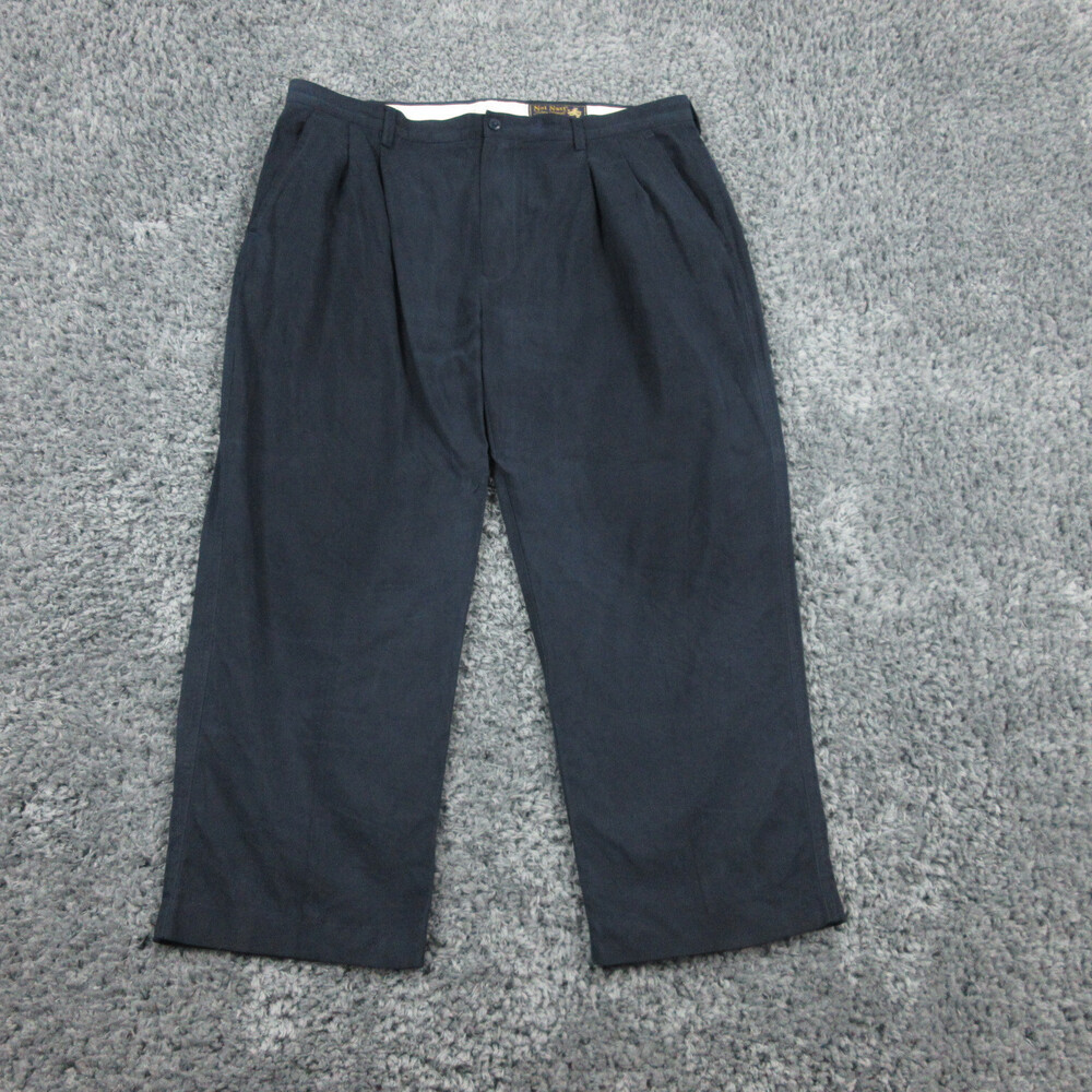 Nat Nast Pants Mens 40x26 Blue Silk Straight Basic Chino 39x26